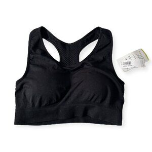 Old Navy Active Go-Dry Light Support Seamless Racerback Sports Bra  Size L,  Bla